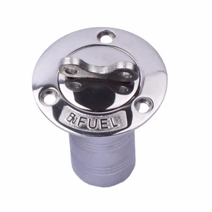1.3" Stainless Steel Boat Deck Gas Fuel Filler with Key Cap Marine Fuel Filler - Imagen 1 de 5