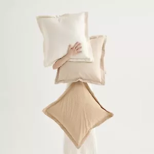ELEGANT Pillow Covers 20 x 20 inch Set of 3 Black, White & Gray - Picture 1 of 7