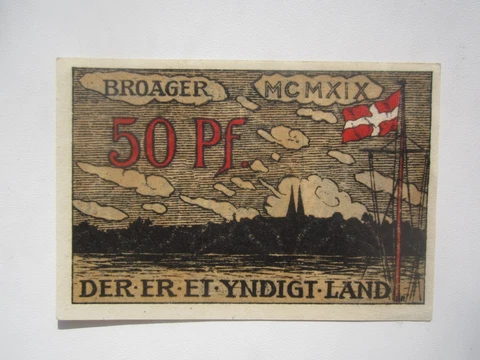 1919 DENMARK BROAGER 50 PFENNIG Cover