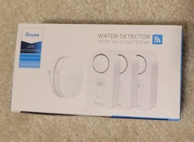 Govee H5040 Water Detector Sensor 3-pack With WiFi Gateway NEW - Image 1 of 4