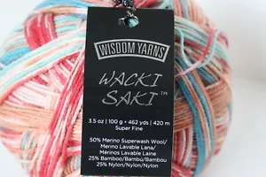 Wisdom Yarns Wacki Saki Sock yarn - sold per ball - 3 colors to choose - Picture 1 of 10