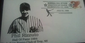 STAMP COVER. . PHIL RIZZUTO. . JULY 1994.. HALL OF FAME - Picture 1 of 4
