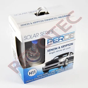 LIFETIME REPLACEMENT WARRANTY PERDE H11 SOLAR PLATINUM HALOGEN LIGHT BULBS - Picture 1 of 3
