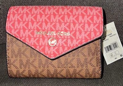 Michael Kors Jet Set Charm Dahlia Multi Med Envelope Trifold Wallet 🪪 One Size - Image 1 of 4