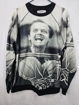 Camisa Akomplice Jack Nickolson Para Hombre Grande Negra Manga Larga Cuello Redondo Algodón  Foto 1 de 3