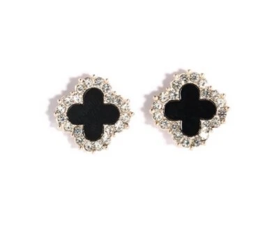 women stud earring silver 925 pin leather 1.3cm - Image 1 of 2