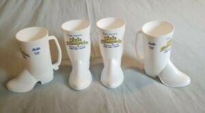 Dolly Parton's Dixie Stampede Collector Boot Cup- Set Of 4, USA- Discontinued!