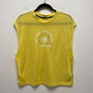 Smartwool Active Go Far Feel Good Wool Blend Sleeveless Music Muscle Tank Top M - Picture 1 of 9