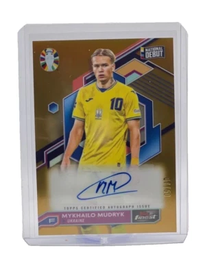 Topps Finest Road To UEFA Euro 2024 Mudryk auto /50 National Debut - Image 1 of 2