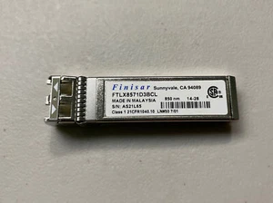 Finisar FTLX8571D3BCL 10GB 10GBASE-SR/SW SFP-10G-SR WTRD1 SFP+ Transceiver - Picture 1 of 1