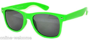 GAFAS DE SOL CLÁSICAS AÑOS 80 VINTAGE RETRO LENTES DE HUMO SOMBRAS UV400 MARCO VERDE - Imagen 1 de 4