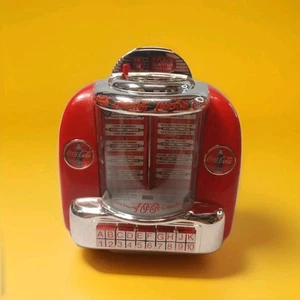 Vintage Mini Coca-Cola Jukebox Musical Bank Plays "It's The Real Thing" 1996 - Picture 1 of 7