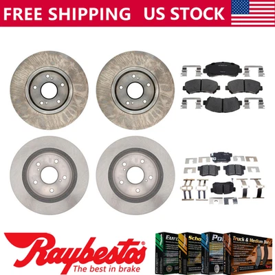 Rotores de freno delanteros traseros y pastillas de freno de cerámica para Suzuki Kizashi 2010-2013 Foto 1 de 4