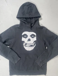 Misfits Black Fiend Skull Logo Hoodie - Small - Punk Rock Band Fan Sweatshirt - Picture 1 of 4