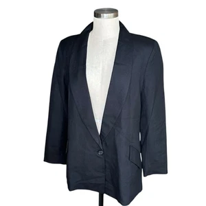 HEIDI MERRICK Black Button Blazer Jacket Women's Size 6 NWT Classic Career - Picture 1 of 8