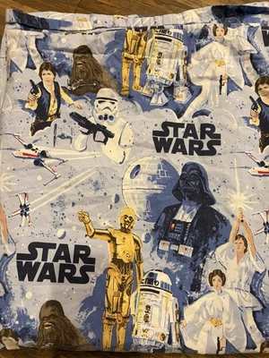 Hoja plana doble Pottery Barn Kids "Star Wars - azul" descontinuada 2009 orgánica Foto 1 de 4