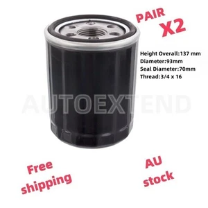 2X Oil filters for FORD FAIRLANE ( 6CYL ) ZD,ZF,ZG 1970-1976 - Picture 1 of 1
