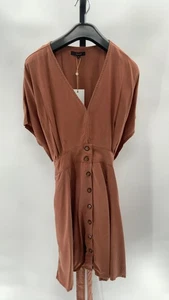 Quince Womens Vintage Wash Tencel Button Front Dress Terracotta XL - Picture 1 of 2