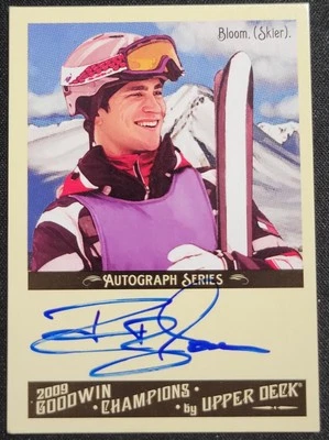 JEREMY BLOOM 2009 UPPER DECK GOODWIN CHAMPIONS AUTOGRAPHS #A-BL SKIING - Image 1 of 2