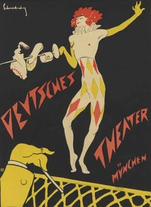 WALTER SCHNACKENBERG - Plakatkunst - Deutsches Theater München - 1921 - Picture 1 of 2