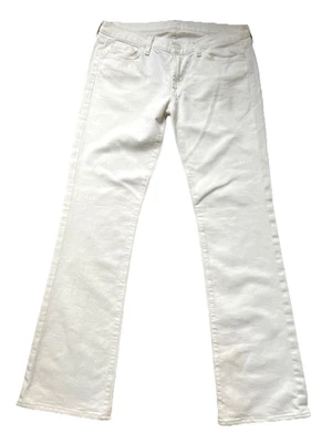 Original Seven 7 For All Mankind Lowrise Bootcut Jeans White Size 32W 32L VGC - Image 1 of 4