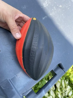 Vintage 1989 Nerf Turbo Foam Football Black And Red  - Image 1 of 4