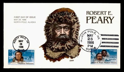 DR WHO 1986 FDC ANTARCTIC EXPLORER COLLINS HAND COLORED CACHET COMBO M56302 - Image 1 of 2