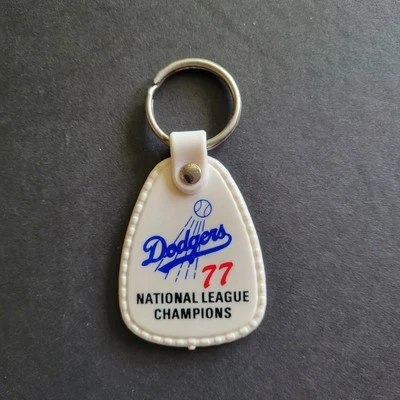 1977 Los Angeles Dodgers National League Champions baseball key chain - Image 1 of 2