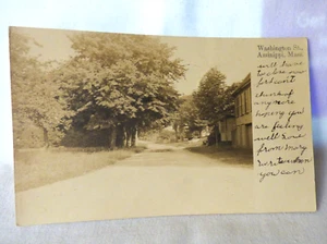 RARE 1908 RPPC Postcard Washington St Assinippi Hanover MA to Pride's Crossing - Picture 1 of 6
