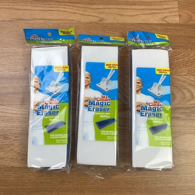 Lot of 3 Mr. Clean Magic Eraser Squeeze Mop Head Refill Type A NEW