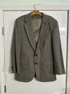 Chaqueta blazer vintage gris negro espiga WOOLRICH tweed traje deportivo abrigo 40L Foto 1 de 4