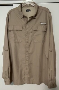 HABIT Mens Long Sleeve Sz XL Fishing Camp Shirt Ventilated Solar Protection - Picture 1 of 7
