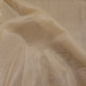 15+ Yards Vintage Pale Yellow Drapery Fabric Sheer 60" Width. Fabric has been re - Picture 1 of 3