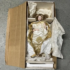 Muñeca Reliquia Franklin Mint Años 80 El Ángel de Navidad, Caja Original, Certificado - Imagen 1 de 18