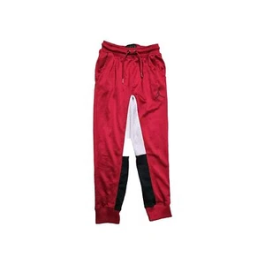 Jordan Boys Athletic Pants Red Mesh Lined Small Youth  Drawstrings - Picture 1 of 4