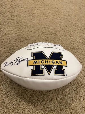 Kwity Paye Signed Autographed Michigan Wolverines Logo Football Beckett COA - Image 1 of 3