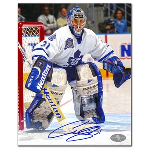 Curtis Joseph Toronto Maple Leafs TRACKING THE PUCK Autographed 8x10 - Picture 1 of 1