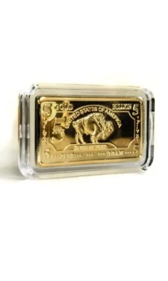 5 Grams Gold Buffalo Bullion Bar .999 Fine - Image 1 of 4