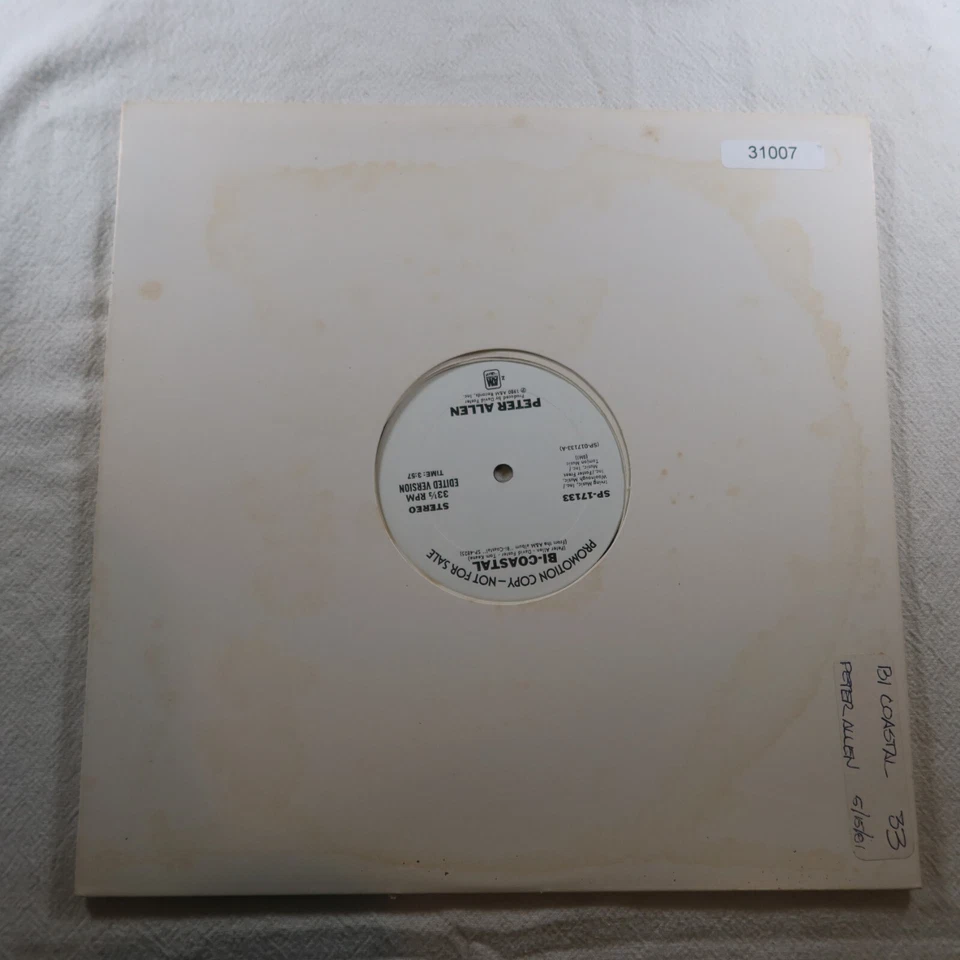 Peter Allen Bi Coastal PROMO SINGLE Vinyl Record Album Foto 1 de 4