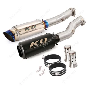 For Suzuki Hayabusa GSX1300R 2021-2023 2 Mid Exhaust Pipe 51mm Muffler Silencers - Picture 1 of 12