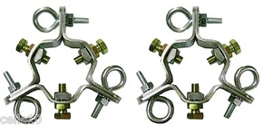 ((2)) EZ 43-A Adjustable 3 Way Down Guy Ring for up to 2-1/4" Mast - Heavy Duty - Zdjęcie 1 z 2