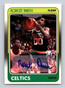 Robert Parish Authentic Autographed 1988 Fleer Basketball Boston Celtics Card - Picture 1 of 2