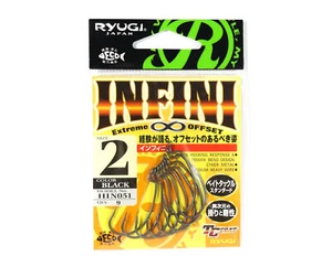 Ryugi HIN051 Infini Offset Worm Hooks Size 2 (8466) - Foto 1 di 4