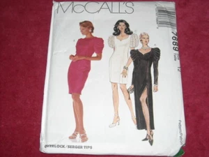 💐 McCALL'S #7689 - DAMAS ESCOTE CORAZÓN VESTIDO CÓCTEL PATRÓN 12 FF - Imagen 1 de 2