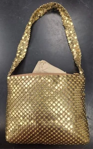 Vintage La Regale Vintage Handmade Gold Sequined Purse Handbag Evening Bag - Picture 1 of 15