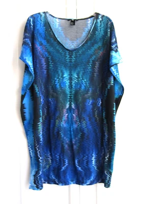 Vestido H&M Beach Cover-Up Talla M Azul Marino Aqua Verde - Pecho 47" Foto 1 de 4