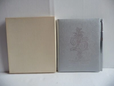 Libro de visitas vintage años 70 raro nuevo stock antiguo 25 aniversario de boda Foto 1 de 4