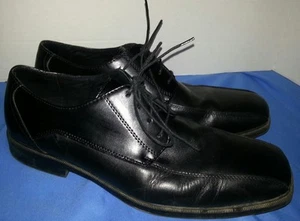 Men's Claiborne Black Leather Oxfords Size 13M - Picture 1 of 9