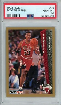 Fleer #36 Scottie Pippen 1992 PSA 10 Foto 1 de 2