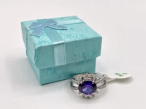 Anillo Bomb Party RBP6144 I'm Doing Me Topacio Púrpura Circonita Cúbica Talla 8 Rodio Pl - Imagen 1 de 6